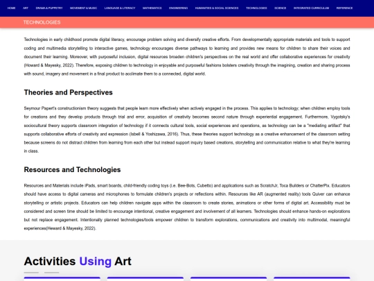 website/tech screenshot