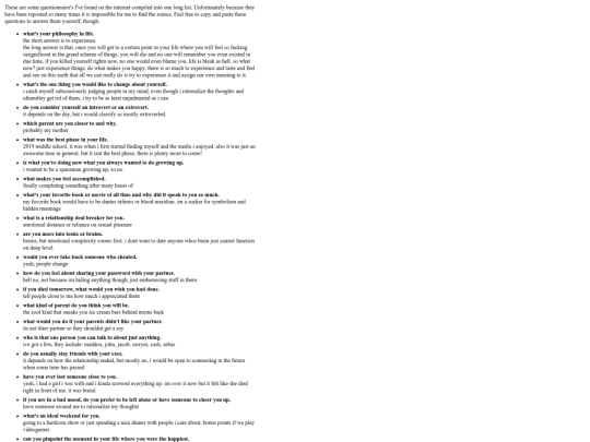 about me/question screenshot
