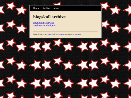 blog/archive screenshot