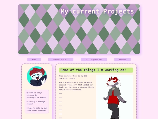 CurrentProjects screenshot