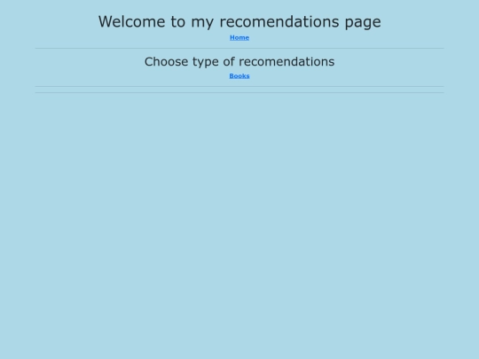 recommendations screenshot