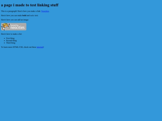 testpage screenshot