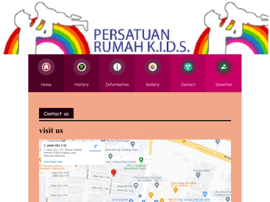 assignment 2/html - orphanage/contact screenshot