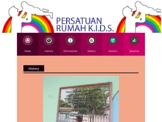 assignment 2/html - orphanage/history screenshot