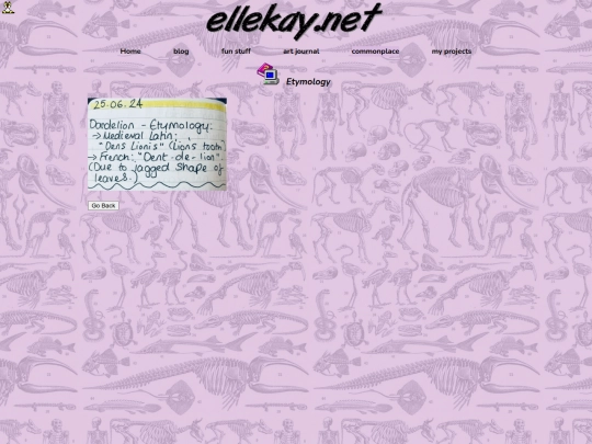 commonplace/etymology screenshot