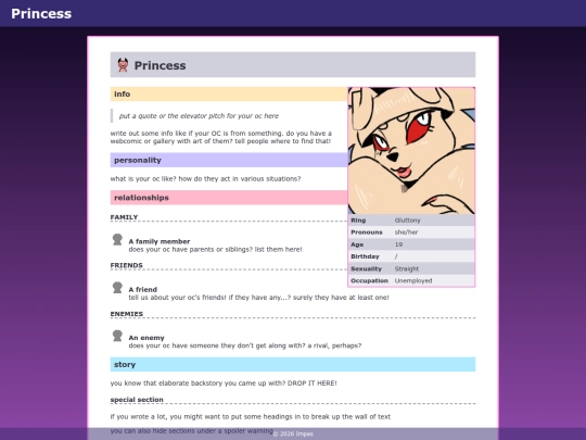 ocs/princess screenshot