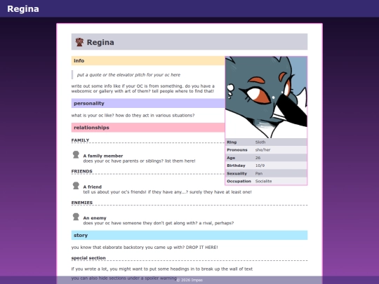 ocs/regina screenshot