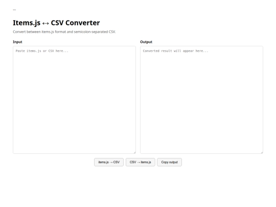 fysikfinder/jsToCSV screenshot