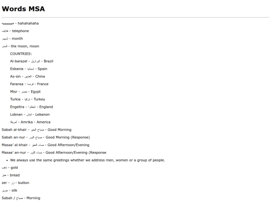 WordsMSA screenshot