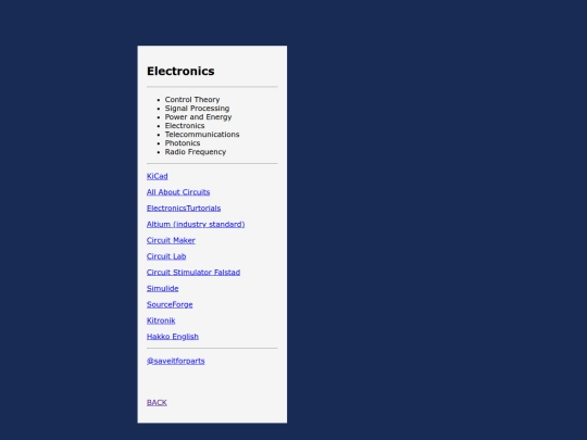 electronics screenshot