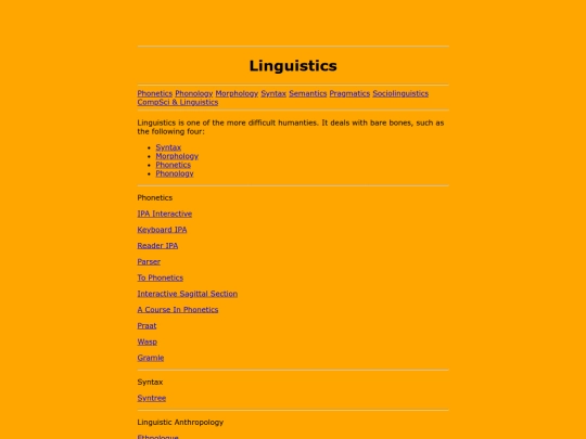 linguistics screenshot