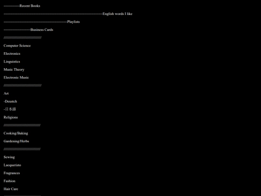 list screenshot