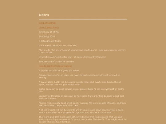 sewingnotes screenshot