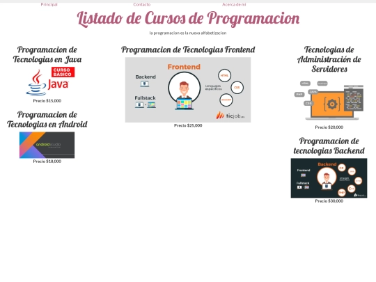 cursoss/menu1 screenshot