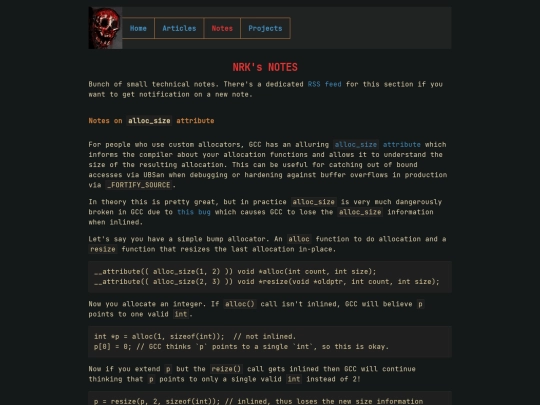 notes screenshot