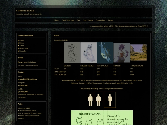commissions screenshot
