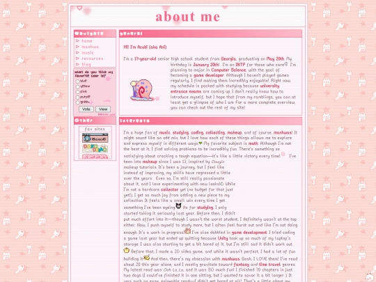 aboutme screenshot