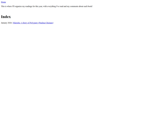 readings screenshot