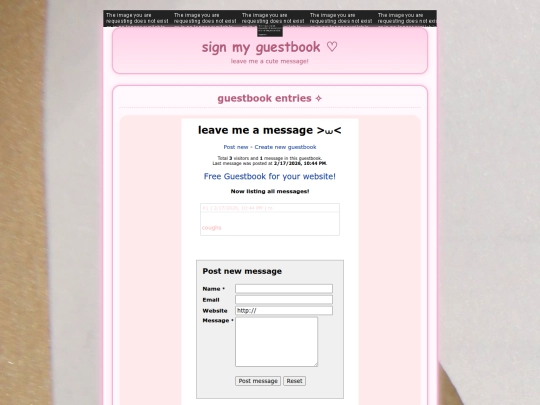 guestbook screenshot