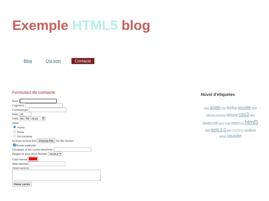 pagines/contacte screenshot