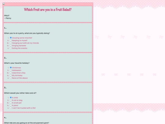 quiz/fruitsalad screenshot