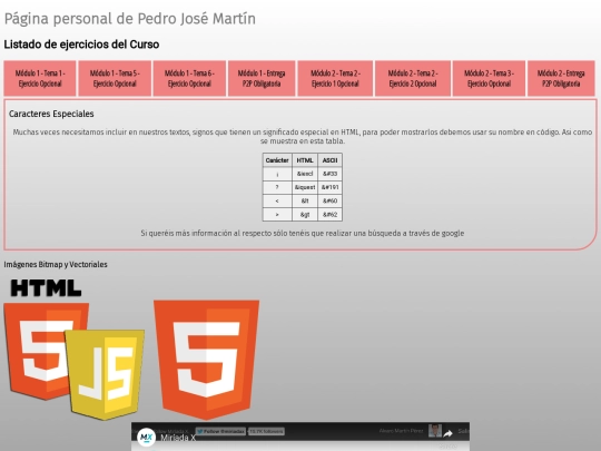 personal-page screenshot
