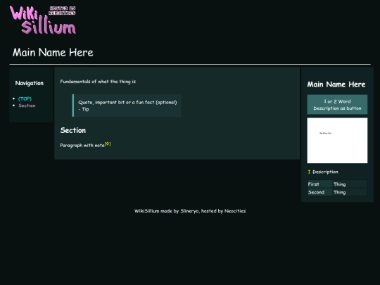 wiki/template screenshot
