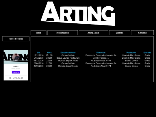 eventos screenshot