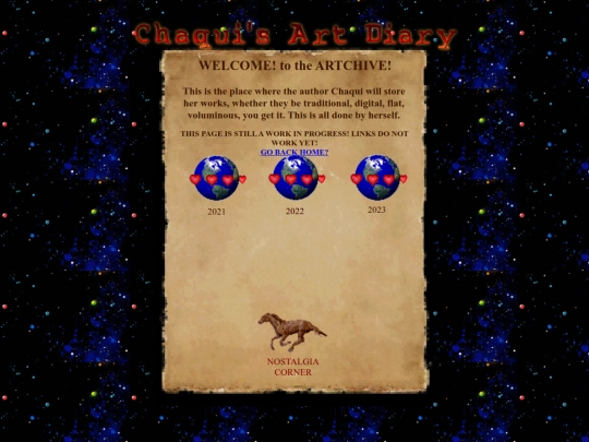 diary/artchive screenshot