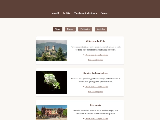 tourisme screenshot