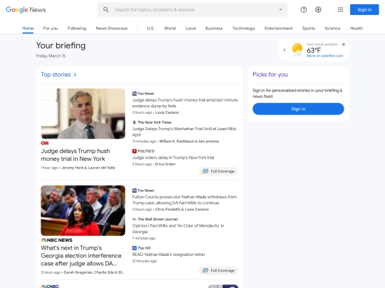news screenshot