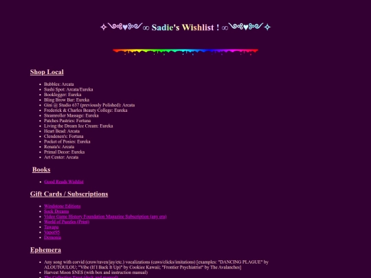 wishlist screenshot