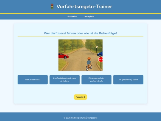 spiel_vorfahrt screenshot