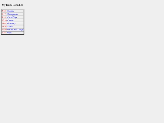 My Schedule/Schedule screenshot