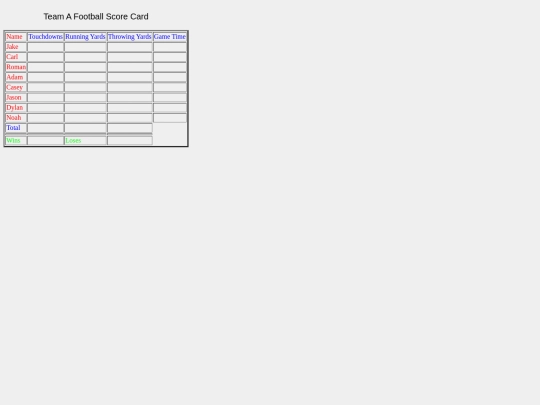 ScoreCard/Football screenshot
