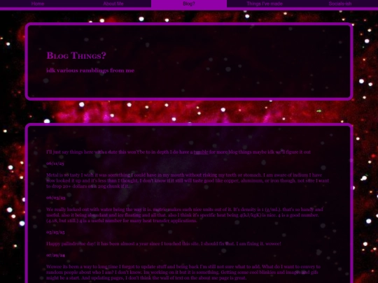 Blog screenshot