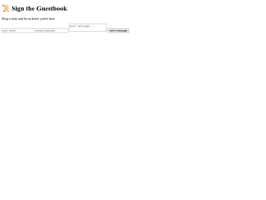 guestbook screenshot