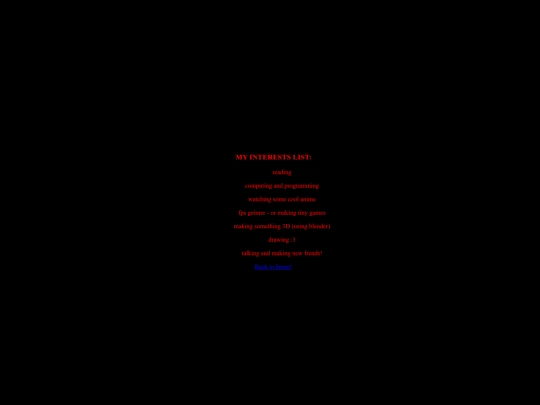 interests screenshot