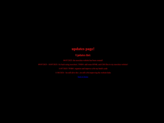updates screenshot