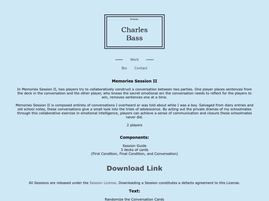 sessions/memoriesii screenshot
