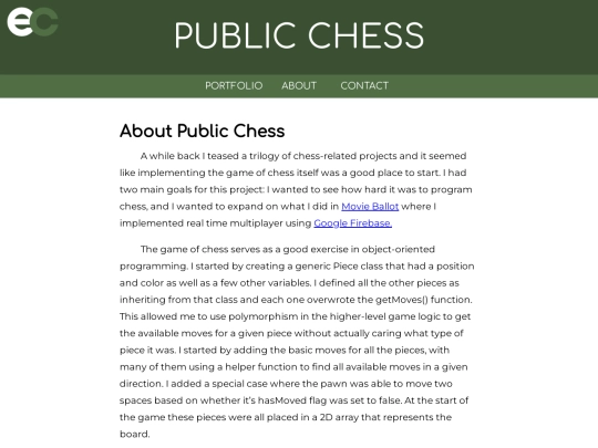 chess/about screenshot
