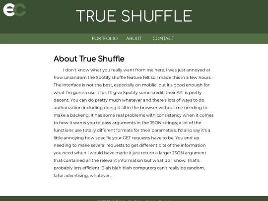 trueshuffle/about screenshot