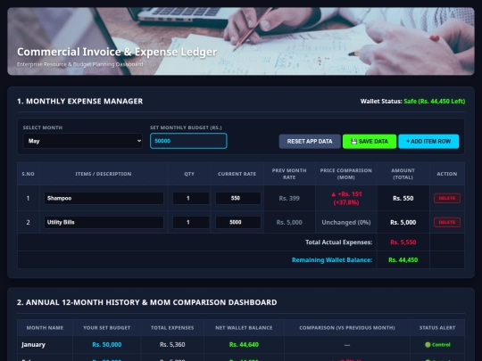 index (grocery money tracker) screenshot