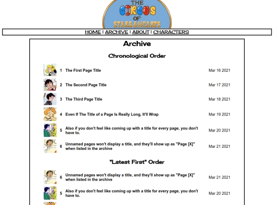 archive screenshot