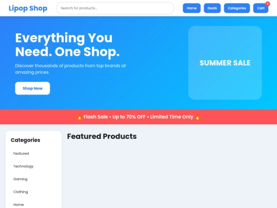 Shop screenshot