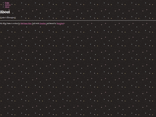 blog/about screenshot