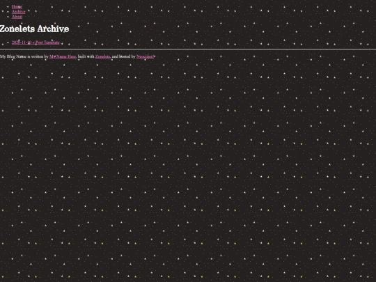 blog/archive screenshot