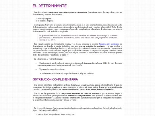 linguistics/intro/determinante screenshot