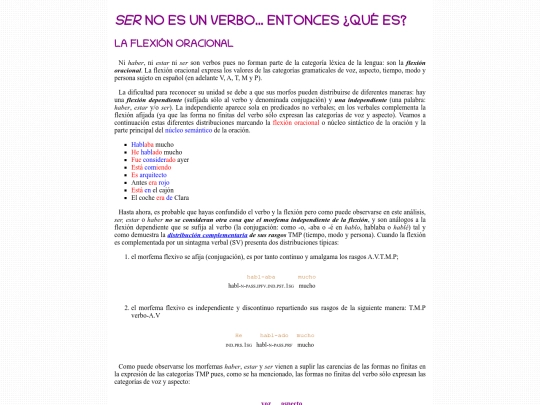 linguistics/intro/flexión_oracional screenshot