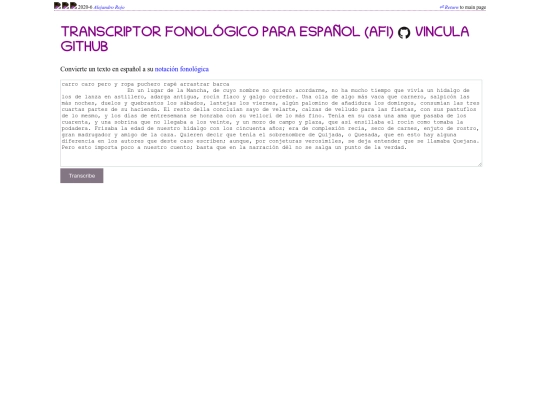 morphology/AFI/es-IPA screenshot